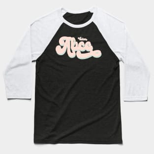 Victon Alice typography Baseball T-Shirt